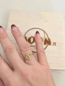 Anello Madonna Miracolosa regolabile | Argento 925